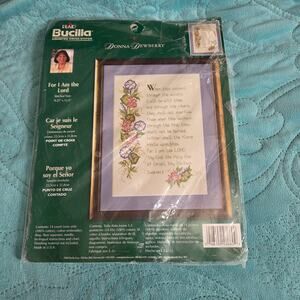 Bucilla Counted cross Stitch Kit, "For I Am the Lord," 9x12 #43660